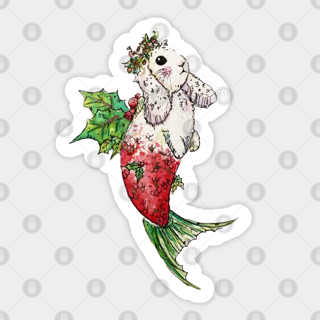 Holly Fairy Mermaid Bunny Sticker by aquabun